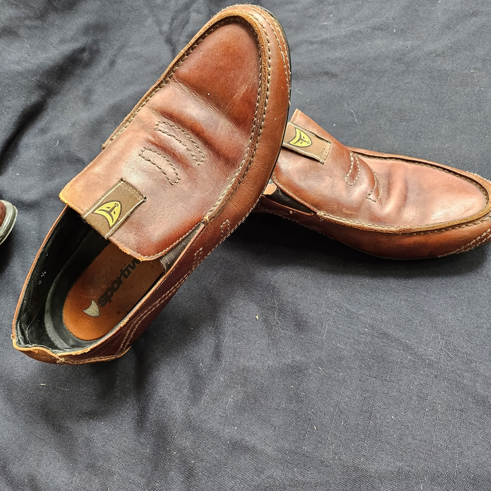Michael Toschi Brown Size 9.5 Mens Loafers Italy Neptune Msrp $450   Great Shape